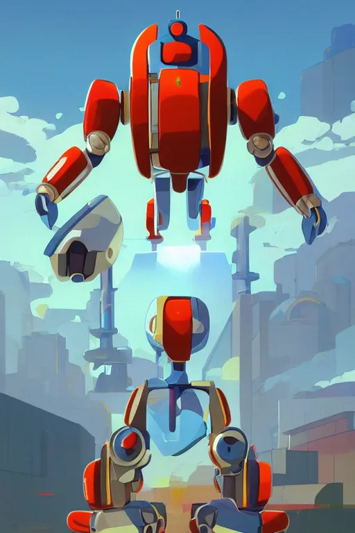 Image similar to metabots medabots medarotto medarot robot minimalist comics, behance hd by jesper ejsing, by rhads, makoto shinkai and lois van baarle, ilya kuvshinov, rossdraws global illumination ray tracing hdr radiating a glowing aura