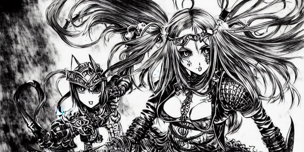 Prompt: Jinx Arcane (league of legends, 2009), artwork by kentaro miura, Kentaro Miura style, Berserk Style, High details, cinematic composition, manga, black and white ink style, a lot of details with ink shadows