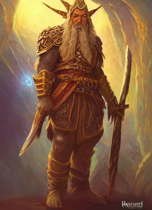 Image similar to high priest, ultra detailed fantasy, dndbeyond, bright, colourful, realistic, dnd character portrait, full body, pathfinder, pinterest, art by ralph horsley, dnd, rpg, lotr game design fanart by concept art, behance hd, artstation, deviantart, hdr render in unreal engine 5