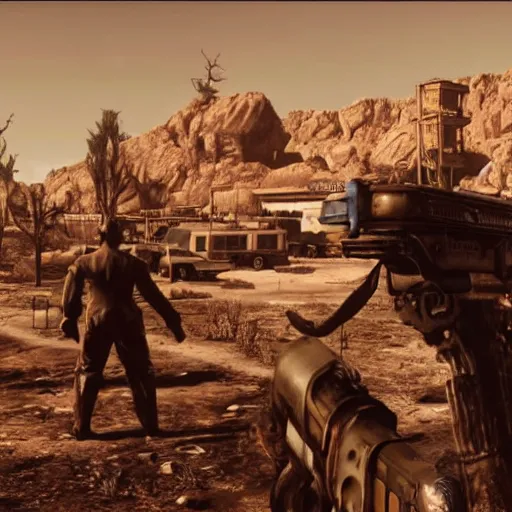 fallout new vegas remake hd 4 k 6 0 fps volumetric, Stable Diffusion