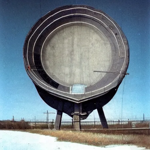 Image similar to abandoned cold war radar installation, autochrome!!!!!!!!