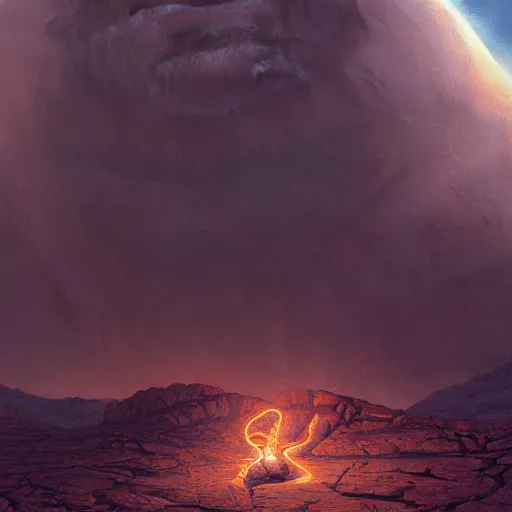 Image similar to UHD closeup of Jack Black calling the lightning on Mars, by Antonio Caparo and Ferdinand Knab and Greg Rutkowski, UHD, photorealistic, trending on artstation, trending on deviantart