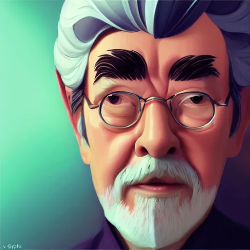 Image similar to face icon stylized minimalist george lucas, loftis, cory behance hd by jesper ejsing, by rhads, makoto shinkai and lois van baarle, ilya kuvshinov, rossdraws global illumination