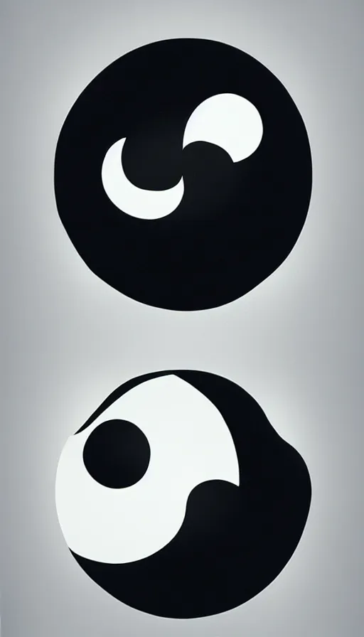 Image similar to Abstract representation of ying Yang concept, by Disney Concept Artists