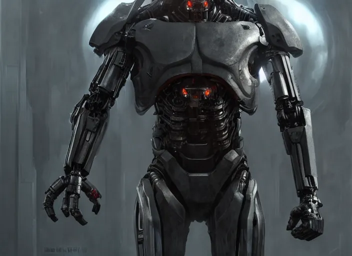 Prompt: denzel washington as victor stone, full body concept, cyborg, borg, strogg, face of a man, terminator, flesh, quake strogg, doom demon, wolfenstein, monstrous, powerful, symmetry, symmetrical, concept art by ruan jia and greg rutkowski