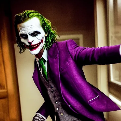 Prompt: a fashion editorial photo of Bradley Cooper dressed As The Joker