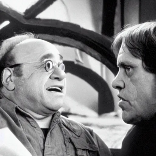 Image similar to movie still of Danny DeVito as Luke Skywalker