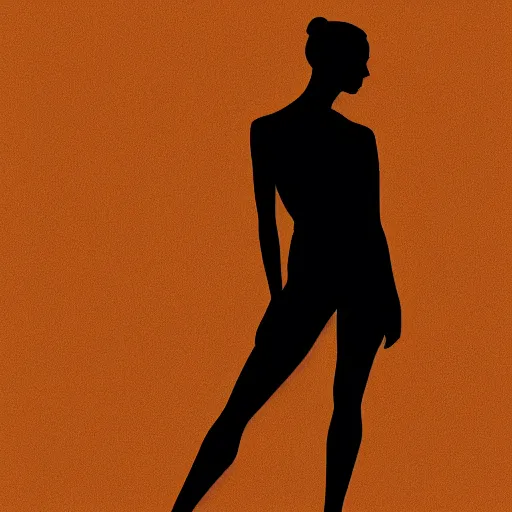 Image similar to silhouette of a tiny waist lady, lofi image