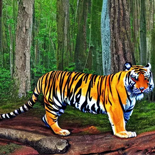 Image similar to tiger in the woods