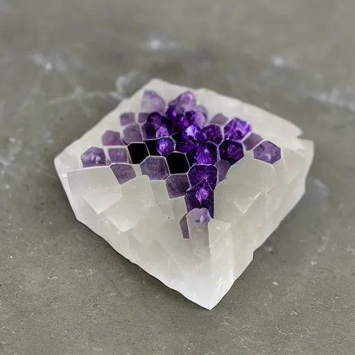 Image similar to hexagonal amethyst crystals