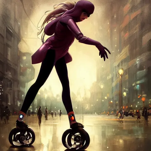 Prompt: a spider is rollerskating, rollerskates, highly detailed, digital painting, artstation, concept art, smooth, sharp focus, illustration, art by artgerm and greg rutkowski and alphonse mucha