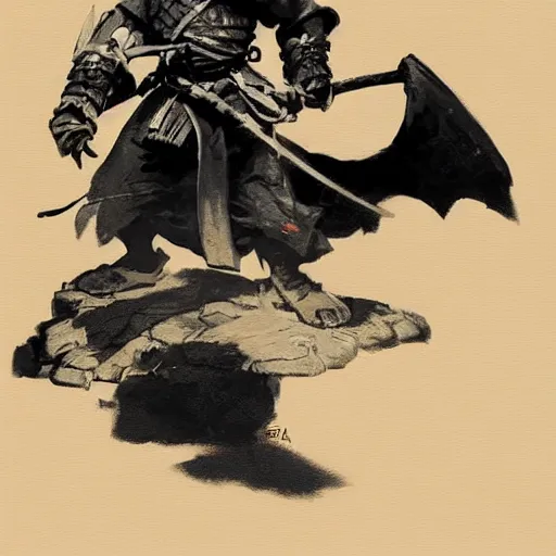 Image similar to samurai by frank frazetta, striking a pose, fantasy, dungeons & dragons, sharp focus, striking, artstation contest winner, detailed