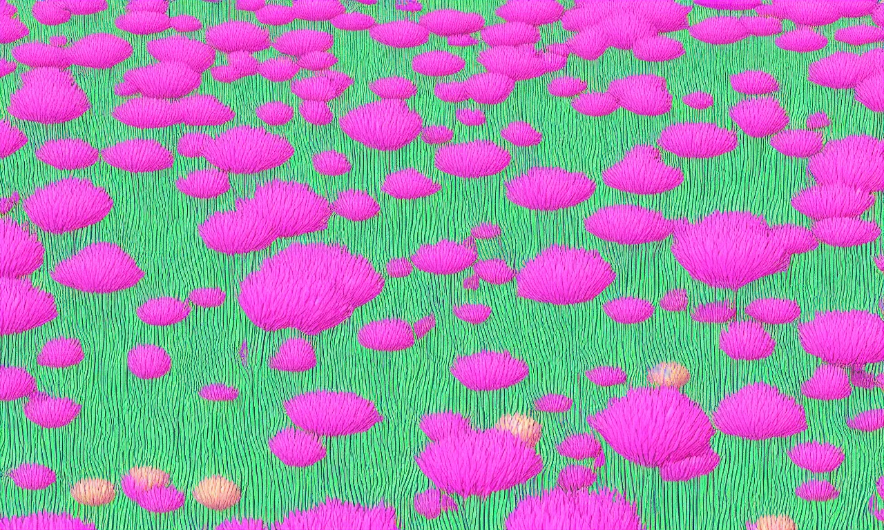 Prompt: twiddle a plopple, field flowers, pastel colors, nordic noire, digital art, 3 d illustration
