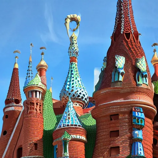 Image similar to Kazan by Antoni Gaudi style