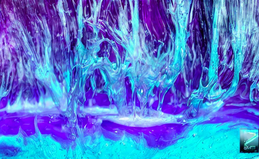 Image similar to warlock sumerge, beautiful purple liquid, purple oozing pool pit, cinematic lighting, various refining methods, micro macro autofocus, ultra definition, award winning photo
