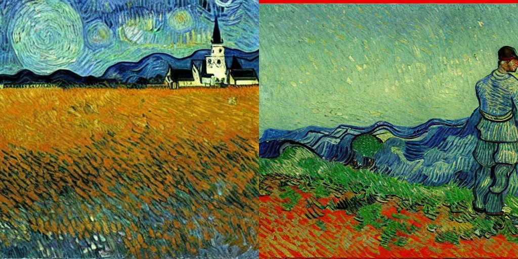 Prompt: a still from Ping, painted by van gogh