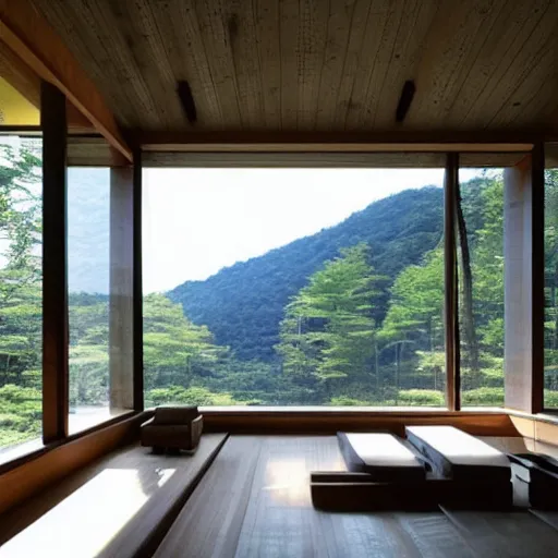 Prompt: “extravagant luxury mountain home, in Karuizawa, by Tadao Ando, modern rustic”