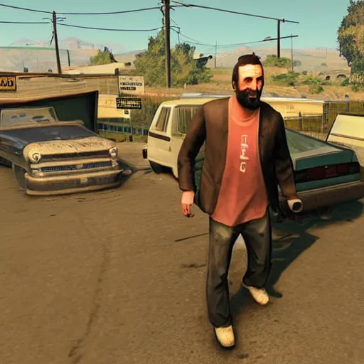 Image similar to Tom Green in GTA V cover, rockstar games, no text,