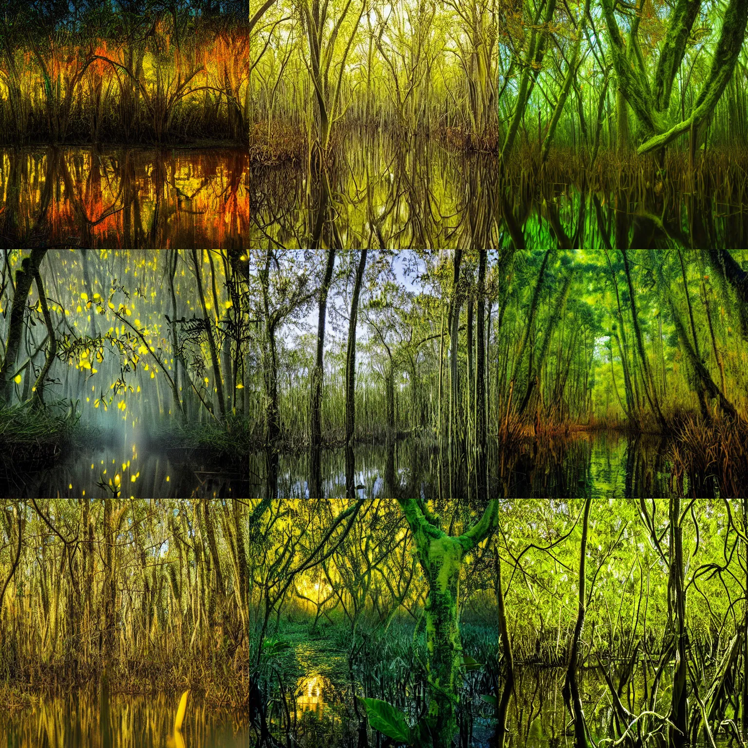 Prompt: Lemon, Swamp Forest, Glowing Folliage, Dramatic