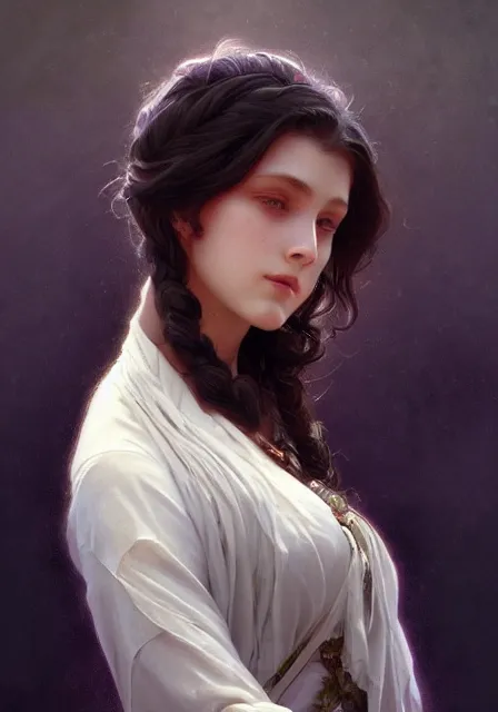 Image similar to violet myers, intricate, elegant, highly detailed, digital painting, artstation, concept art, smooth, sharp focus, illustration, art by artgerm and greg rutkowski and alphonse mucha and william - adolphe bouguereau