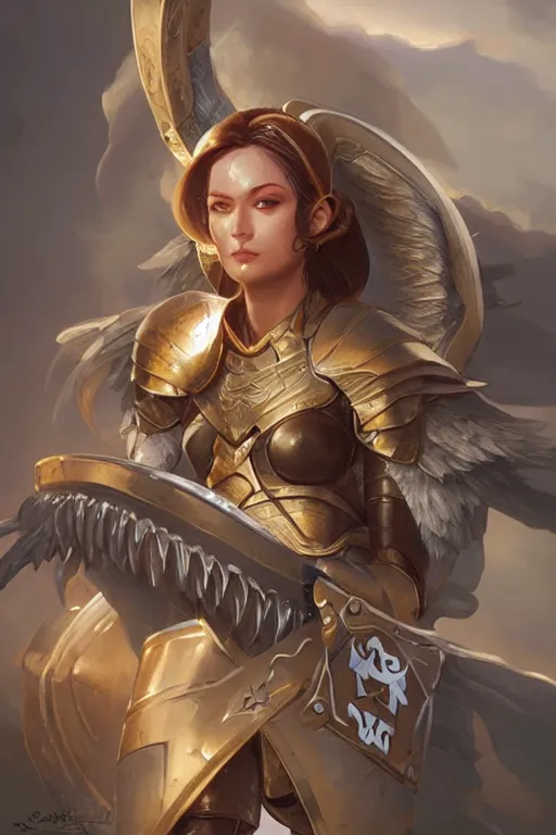 Image similar to amazon valkyrie athena, d & d, fantasy, portrait, highly detailed, headshot, digital painting, trending on artstation, concept art, sharp focus, illustration, art by artgerm and greg rutkowski and magali villeneuve