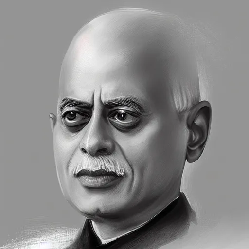 Image similar to jawahar lal nehru, digital painting, ultradetailed, artstation, ultradetailed, pinterest,