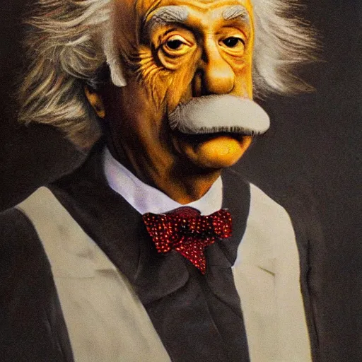 Prompt: duck einstein portrait