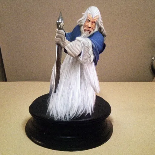 Image similar to gandalf, style of a super smash brothers trophy