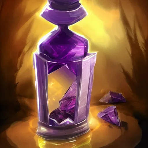 Image similar to Amethyst potion. Fantasy concept art.