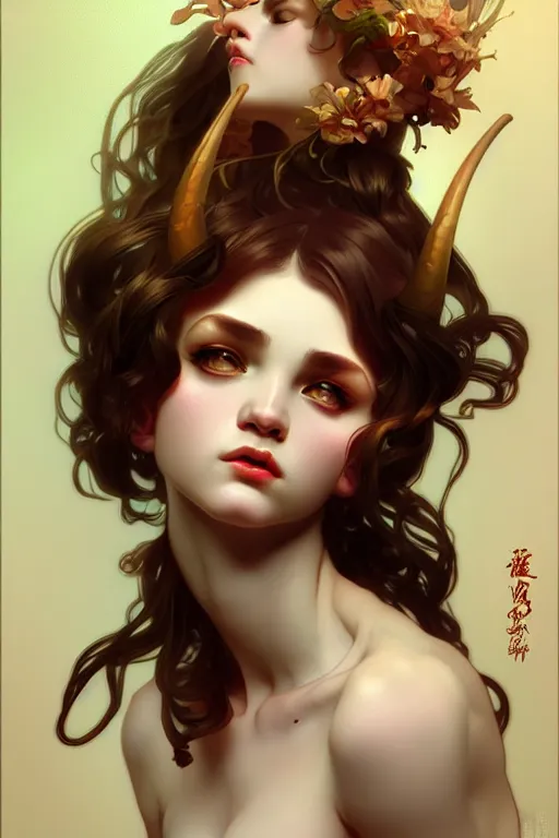 Prompt: beautiful satyr bard, highly detailed, digital painting, artstation, sharp focus, illustration, art by tan zi and ayanamikodon and alphonse mucha and wlop