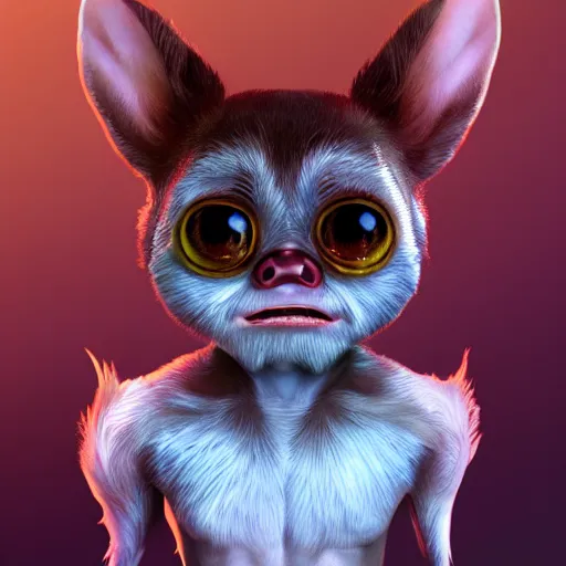 Image similar to cute gizmo the mogwai from gremlins movie, award winning creature portrait photography, extremely detailed, artstation, 8 k, sensual lighting, incredible art, wlop, artgerm