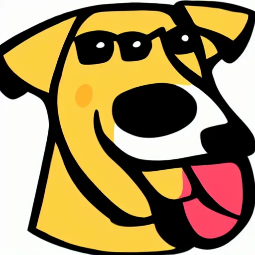 Prompt: clip art illustration of a cool cartoon dog