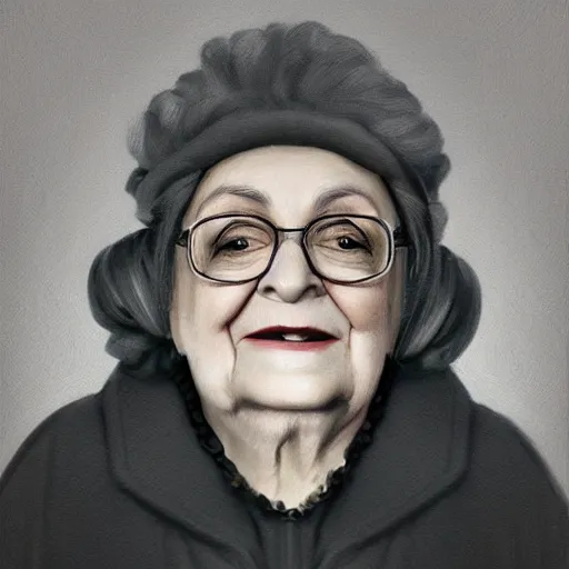 Prompt: fantastic artistic portrait of granny devito, trending on artstation