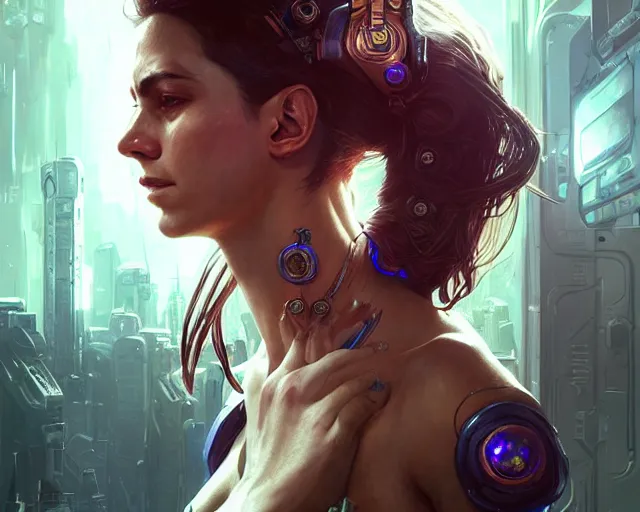 Prompt: messi with cyberpunk implants, deep focus, d & d, fantasy, intricate, elegant, highly detailed, digital painting, artstation, concept art, matte, sharp focus, illustration, hearthstone, art by artgerm and greg rutkowski and alphonse mucha