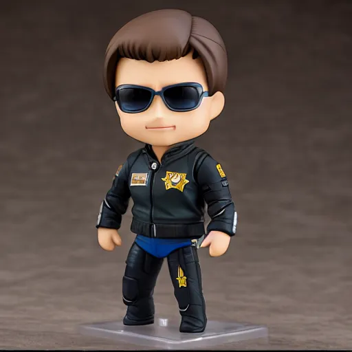 Prompt: tom cruise as nendoroid as a jet pilot as nendoroid action movie as nendoroid, kodak film