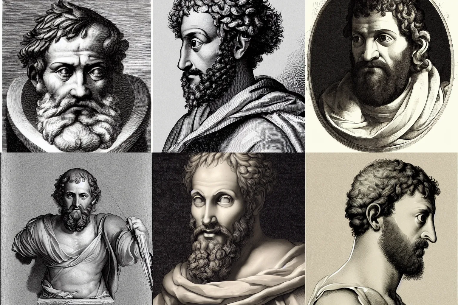 Prompt: Portrait of Aristotle, concept art, smooth, sharp focus, illustration, illustration, highly detailed, fantasy, intricate, by Guido Reni