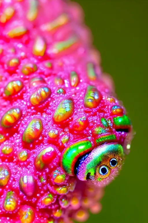 Image similar to high quality close-up photo pearlescent caterpillar! gorgeous highly detailed hannah yata elson peter cinematic pink lighting high quality low angle hd 8k sharp shallow depth of field