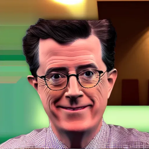 Image similar to stephen colbert face in irish beer mug, 8 k, ultra realistic details