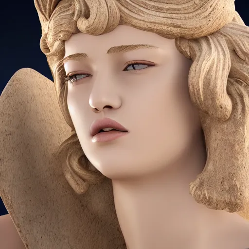 Image similar to Greek Goddess, photorealistic modelling