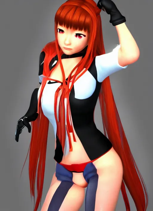 Image similar to Kasumi from the game Dead or Alive in the style of Disney Pixar 3D