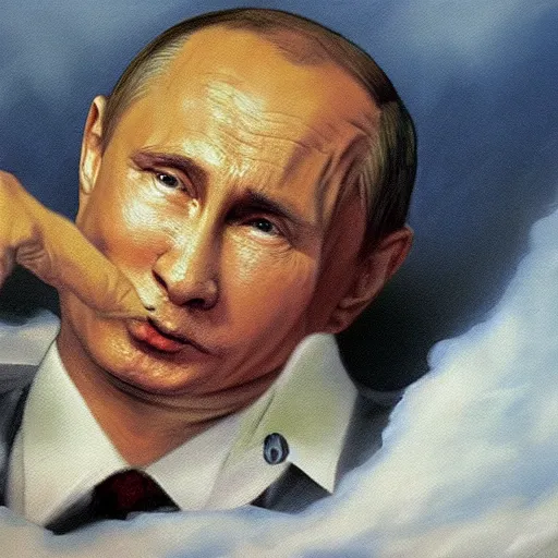 Prompt: hyper realistic oil painting of putin being assassinated