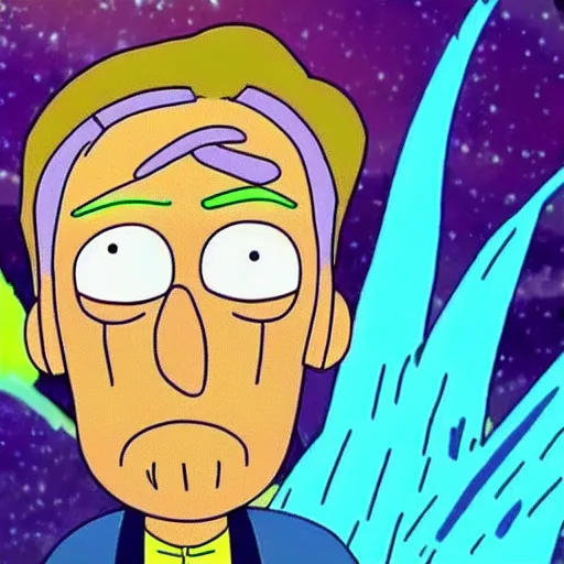 Prompt: Mads Mikkelsen in Rick And Morty, Animation, Clean, HD