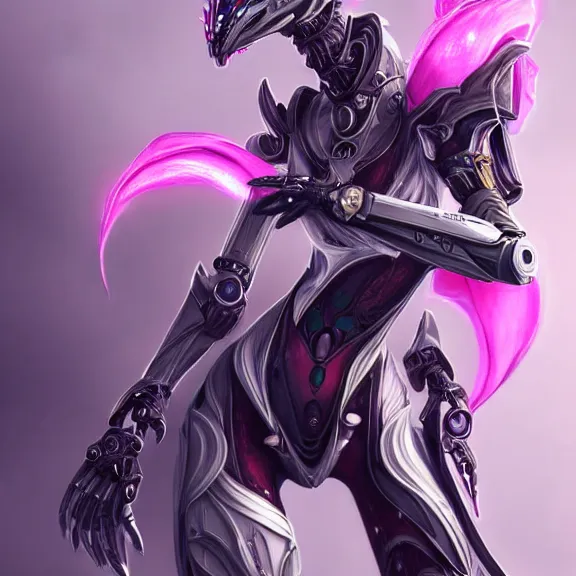 Prompt: highly detailed exquisite fanart, of a beautiful female warframe, but as an anthropomorphic robot dragon, sitting on a soft green sofa, with robot dragon head, doing an elegant pose, off-white plated armor, bright Fuchsia skin, full body shot, epic cinematic shot, realistic, professional digital art, high end digital art, DeviantArt, artstation, Furaffinity, 8k HD render, epic lighting, depth of field