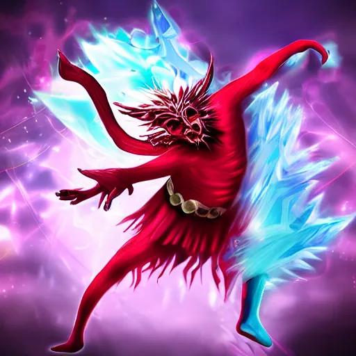 Image similar to dancing ice demon