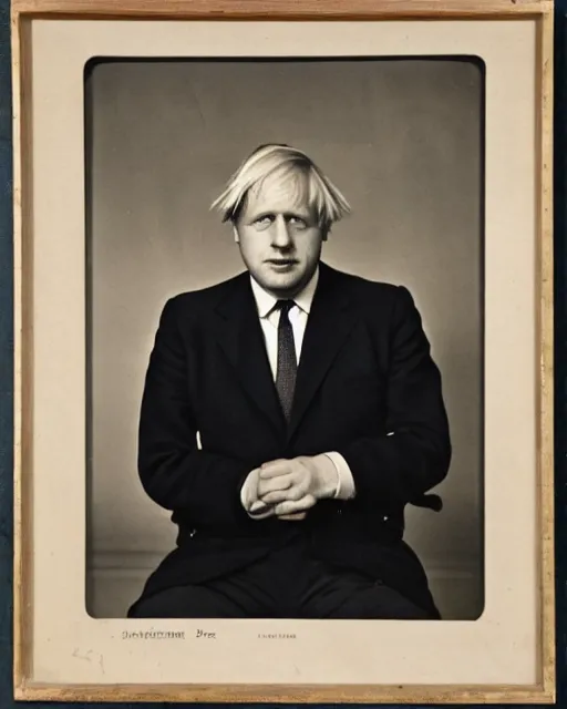 Image similar to a 1 9 4 0 s portrait of boris johnson