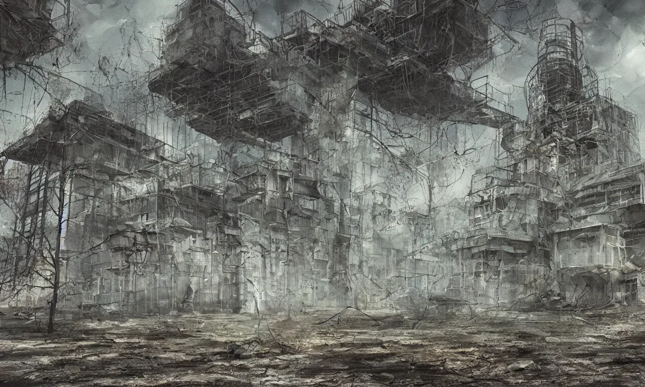 Prompt: Chernobyl deserted, highly detailed, digital painting, artstation, concept art, smooth, sharp focus, illustration,