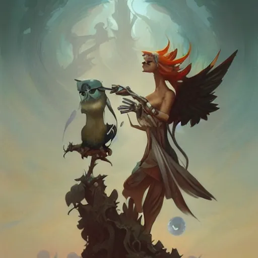 Image similar to an amazing piece of art by Peter Mohrbacher, 🦉