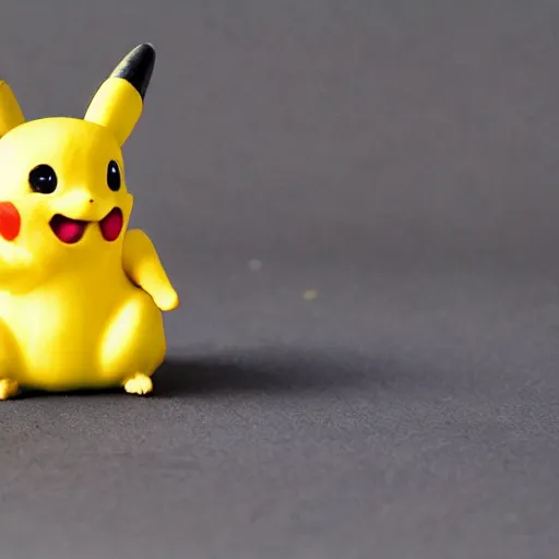 Prompt: a wax Pikachu