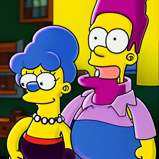 Image similar to A female version of Home Simpson, realistic, high detail,