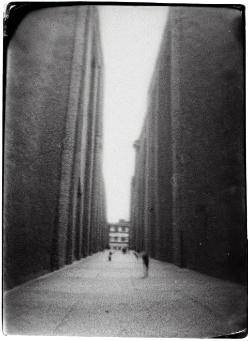 Image similar to impossible, black and white photograph